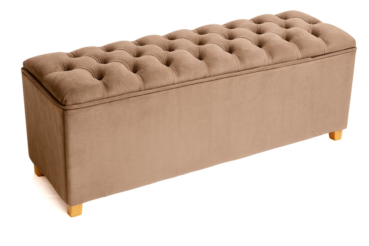 Čalouněná lavice Chester • Tmavě hnědý samet