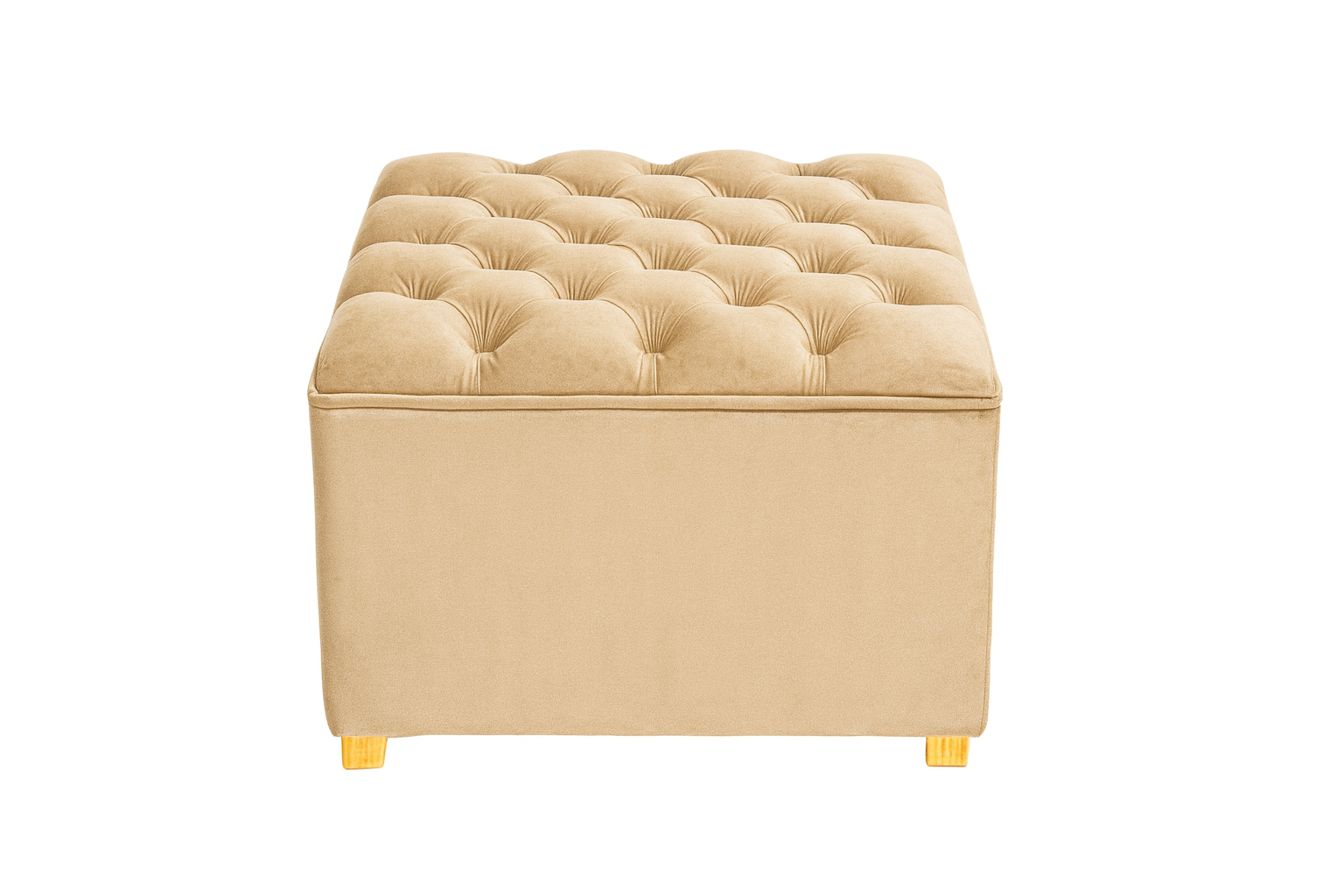 Taburet Chester • Světle hnědý samet