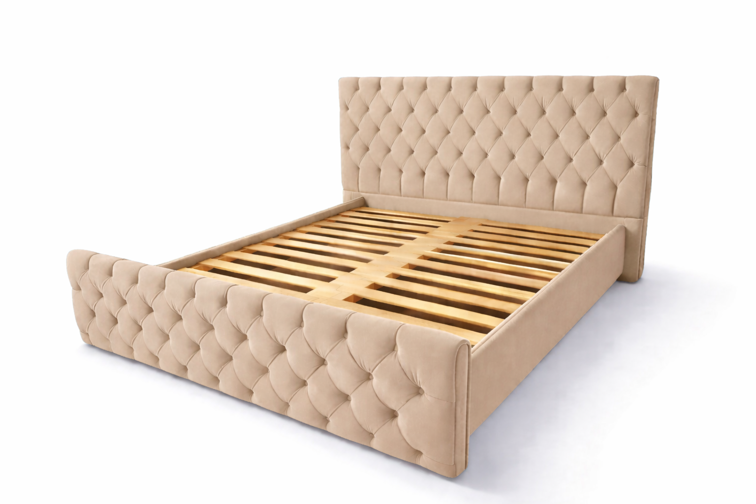 Postel Chester Elegance - Světle hnědý samet