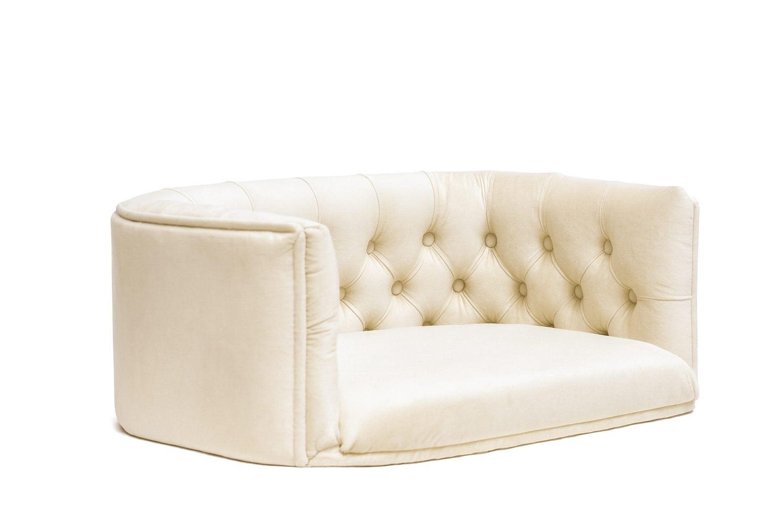 Pelíšek Chester pro střední psy – Krémový samet