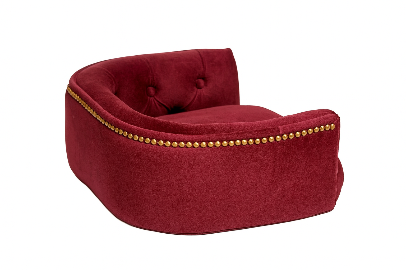 Chesterfield pelíšek pro malé psy – Ostružinový samet