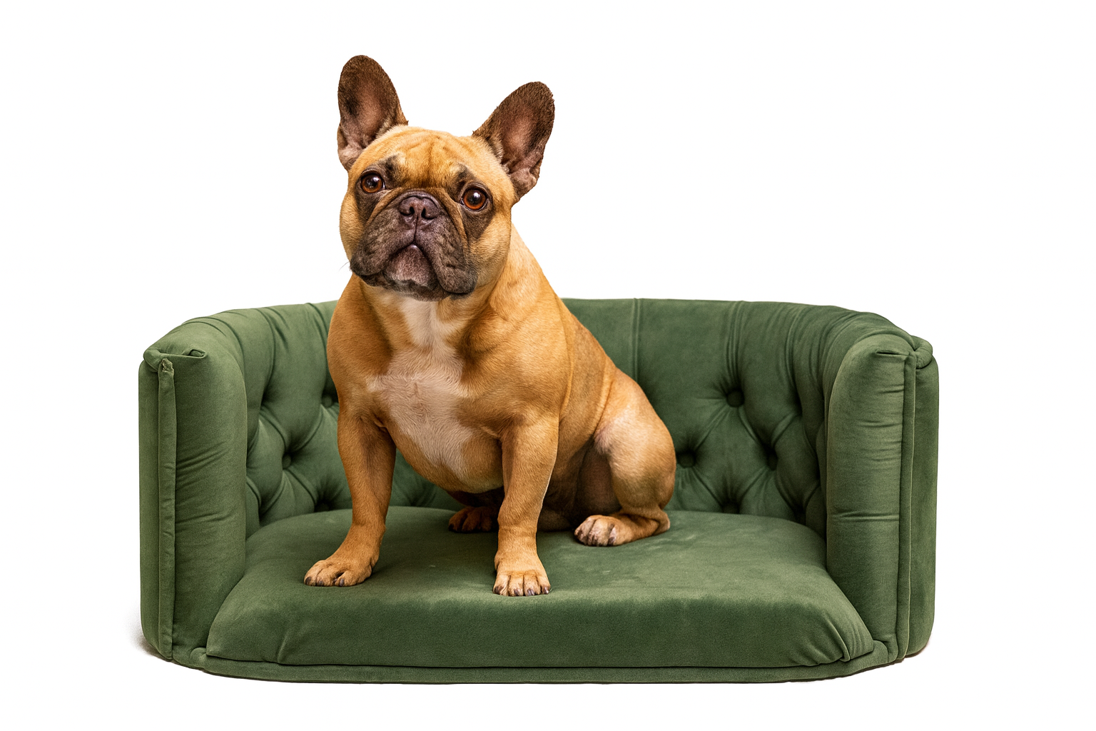 Pelíšek Chester pro střední psy – Zelený samet