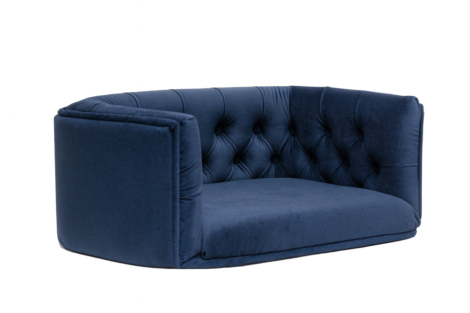 Pelíšek Chester pro střední psy – Tmavě modrý samet