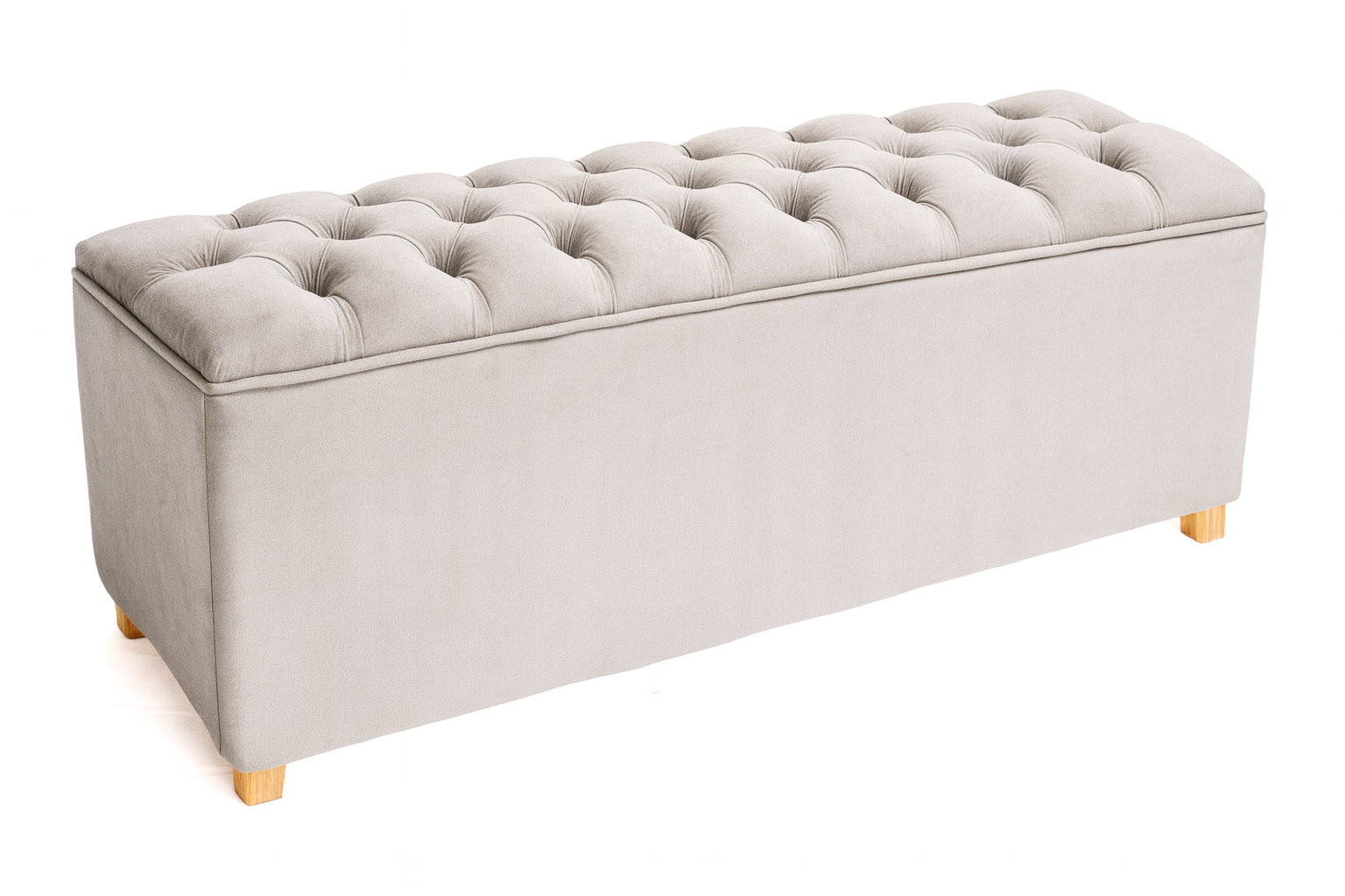 Čalouněná lavice Chester • Světle šedý samet