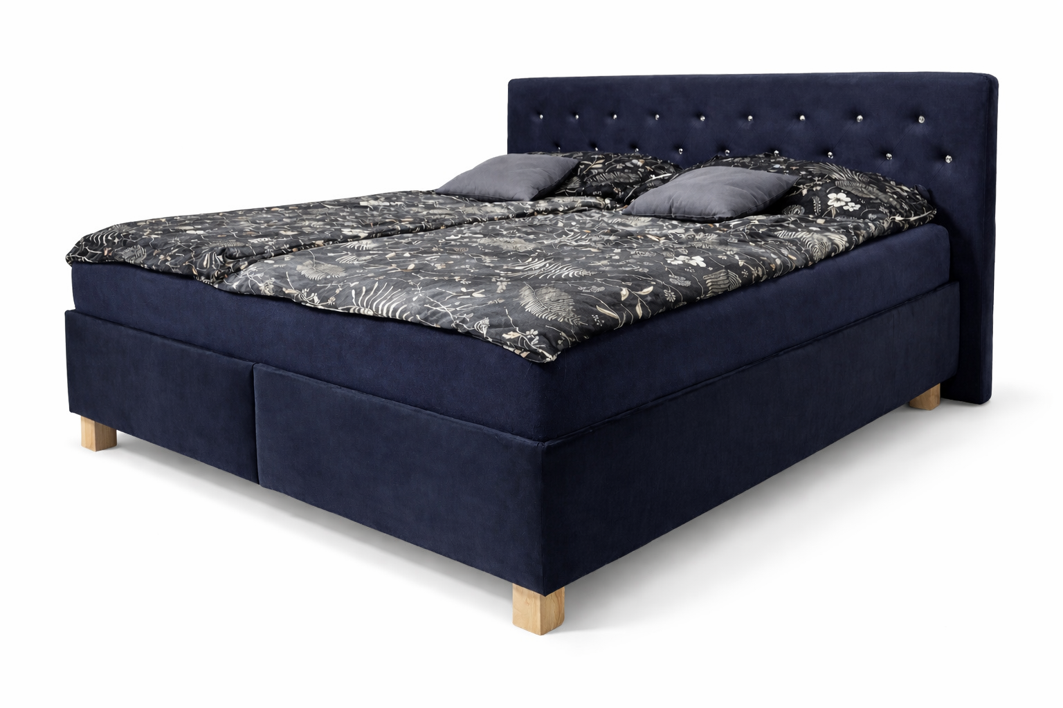 Postel Chester - Tmavě modrý Samet