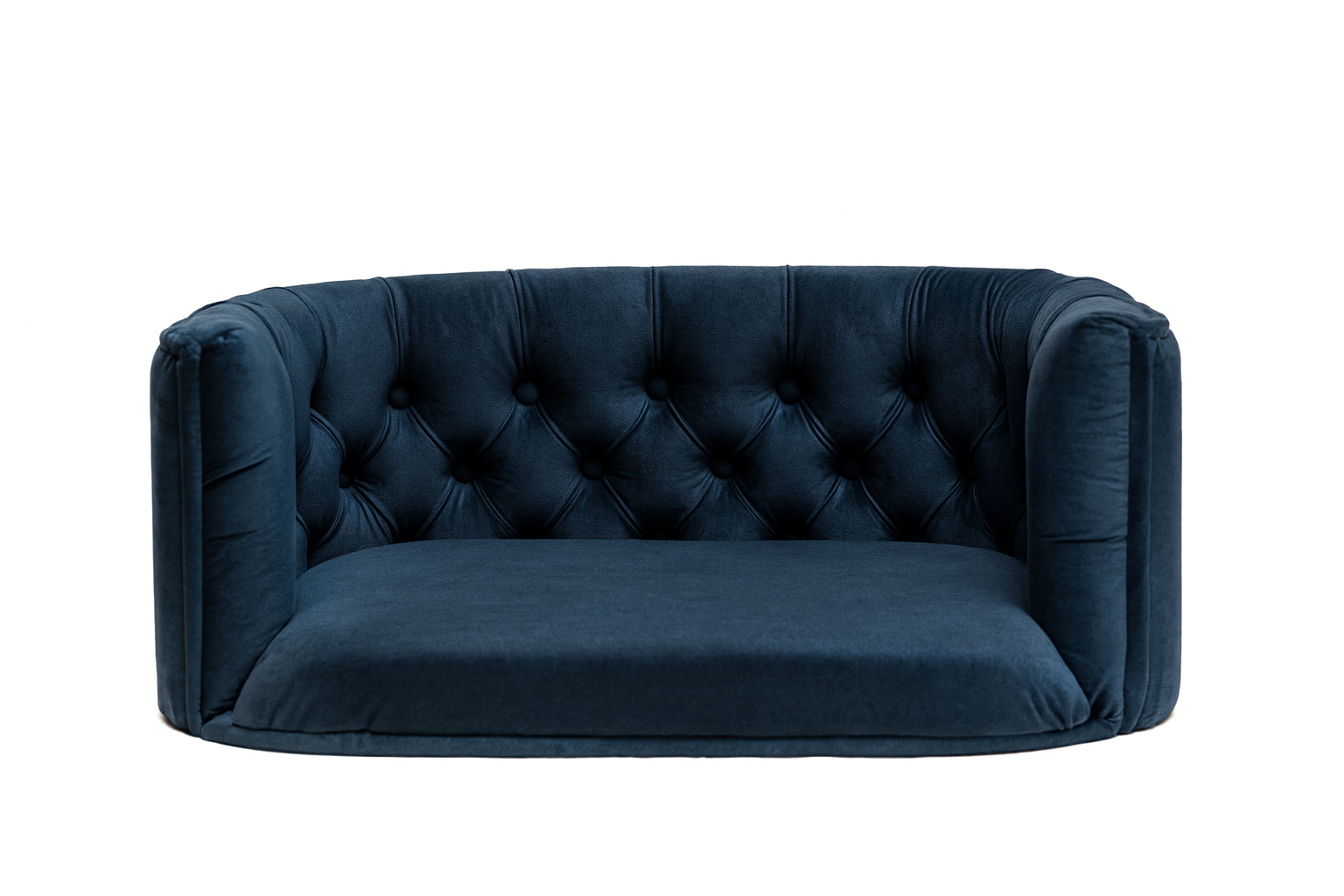 Pelíšek Chester pro střední psy – Tmavě modrý samet