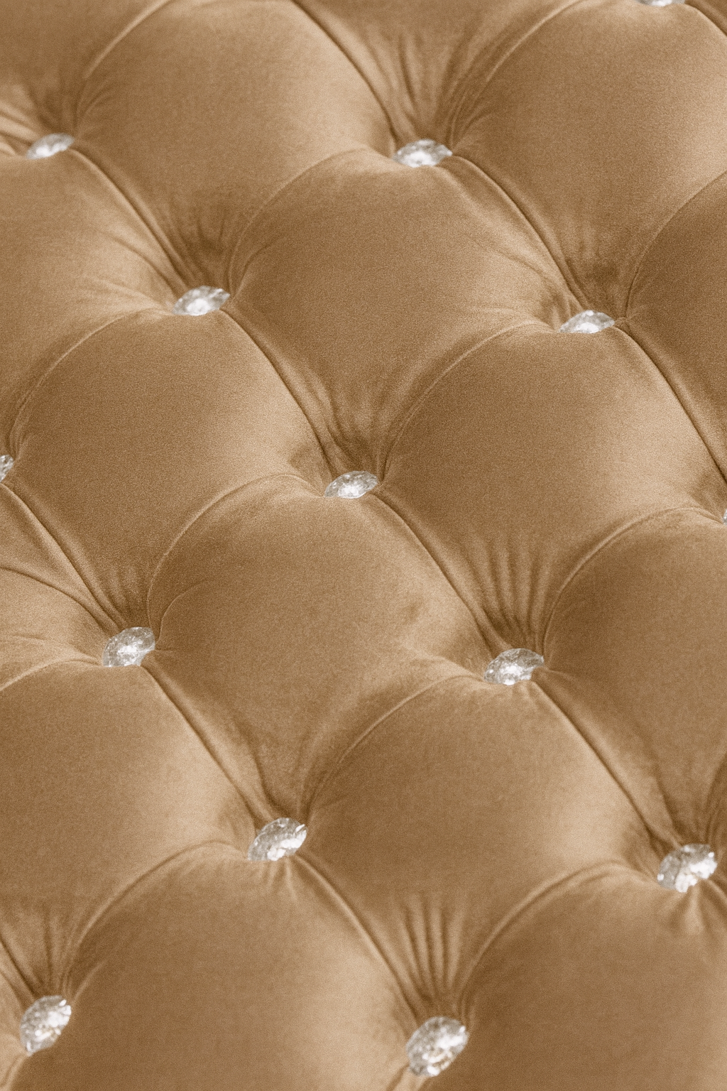 Taburet Chester • Světle hnědý samet