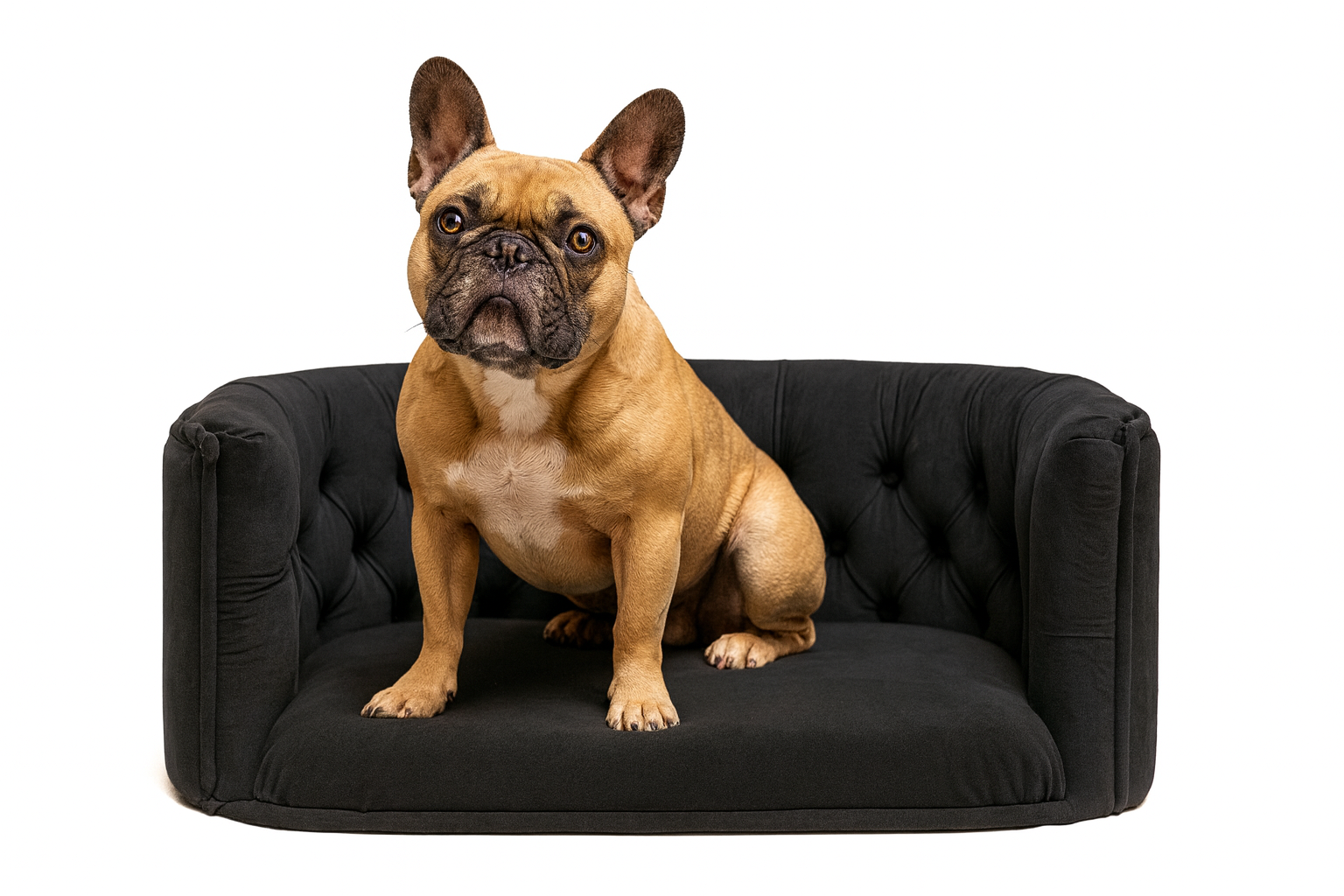 Pelíšek Chester pro střední psy – Černý samet