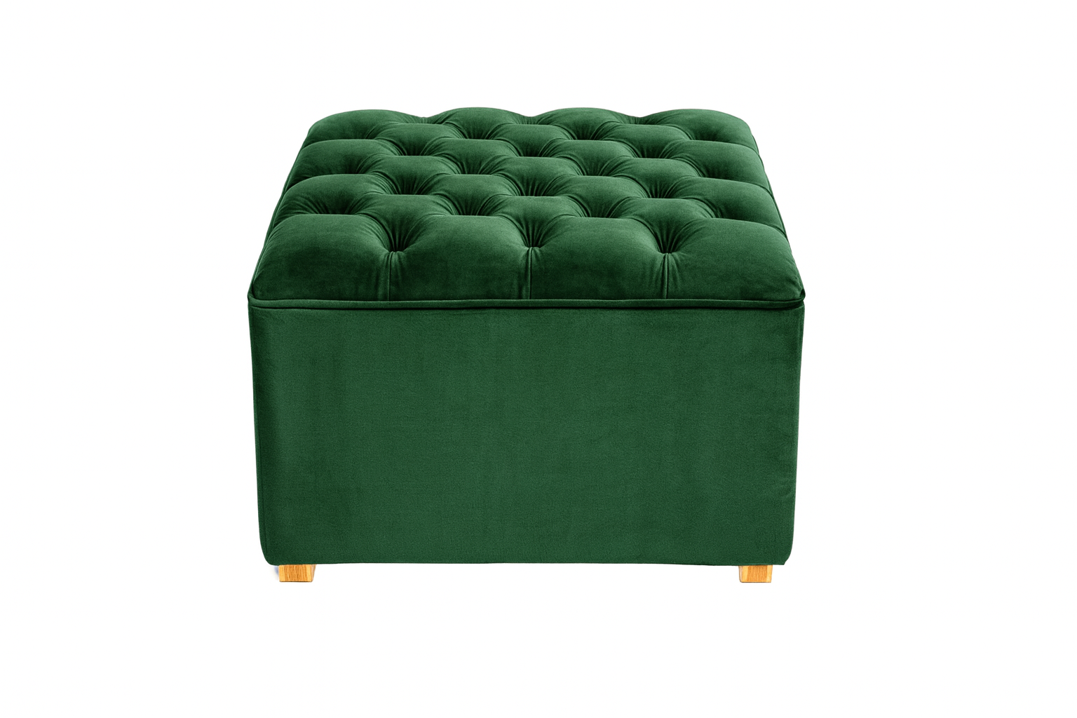 Taburet Chester • Tmavě zelený samet