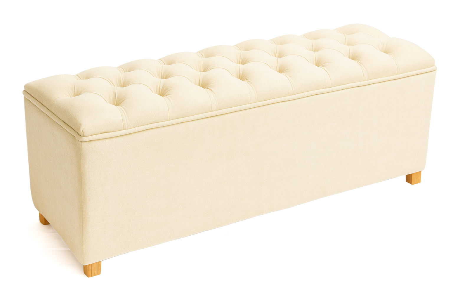 Čalouněná lavice Chester • Krémový samet