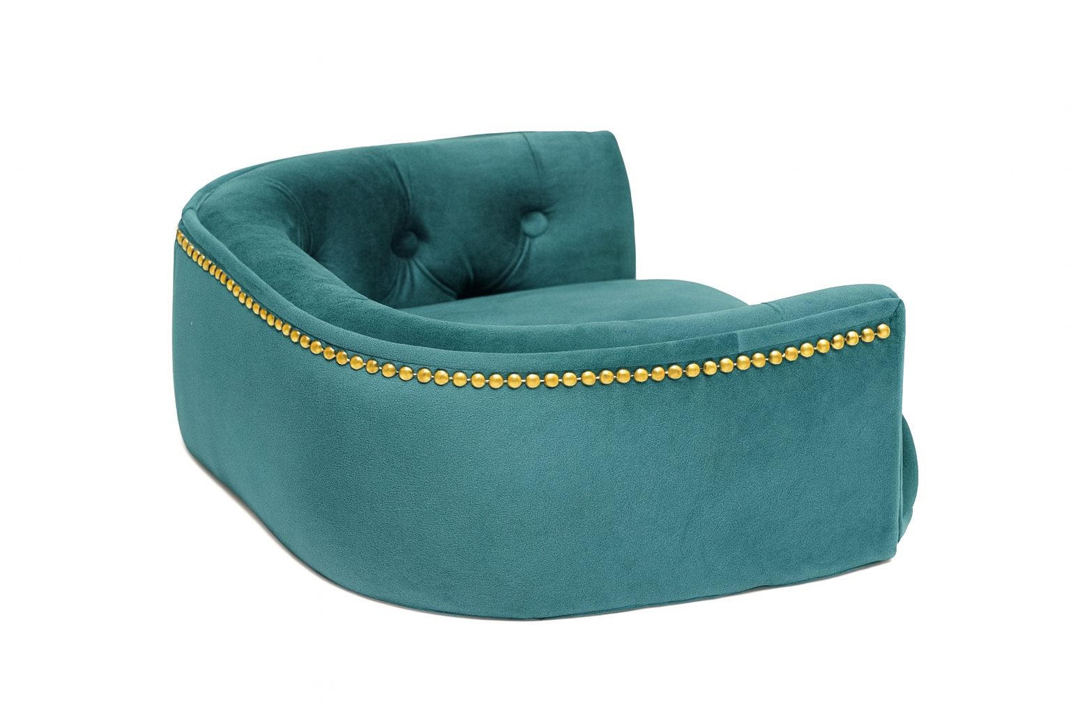 Chesterfield pelíšek pro malé psy – Petrolejový samet