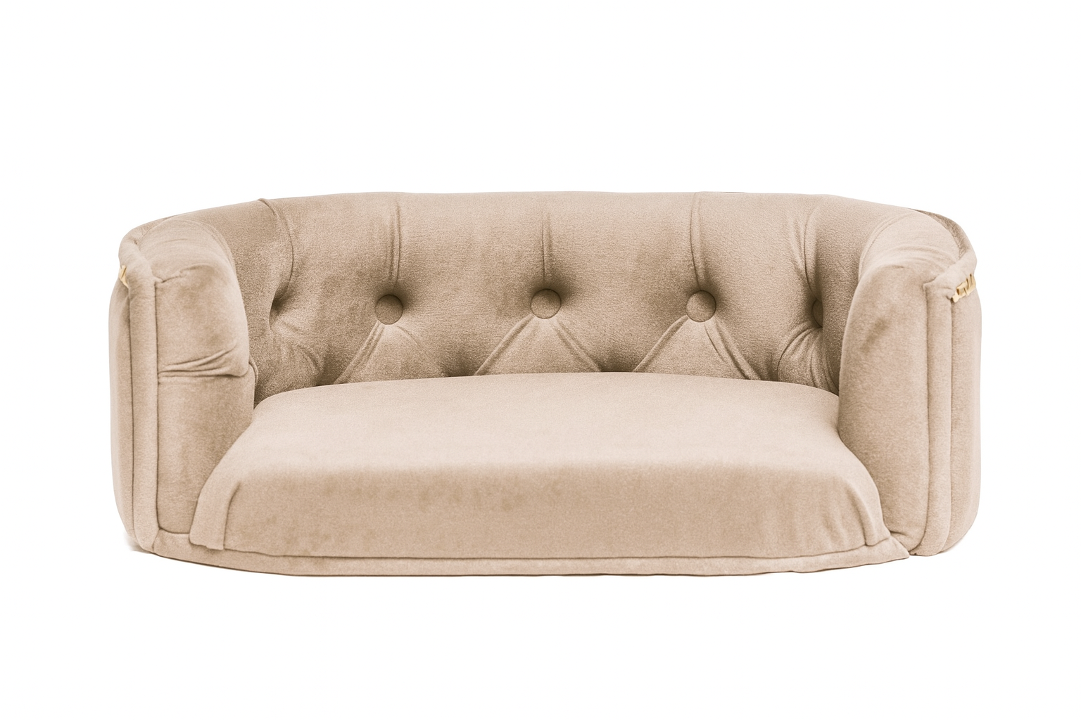 Chesterfield pelíšek pro malé psy – samet Cappuccino