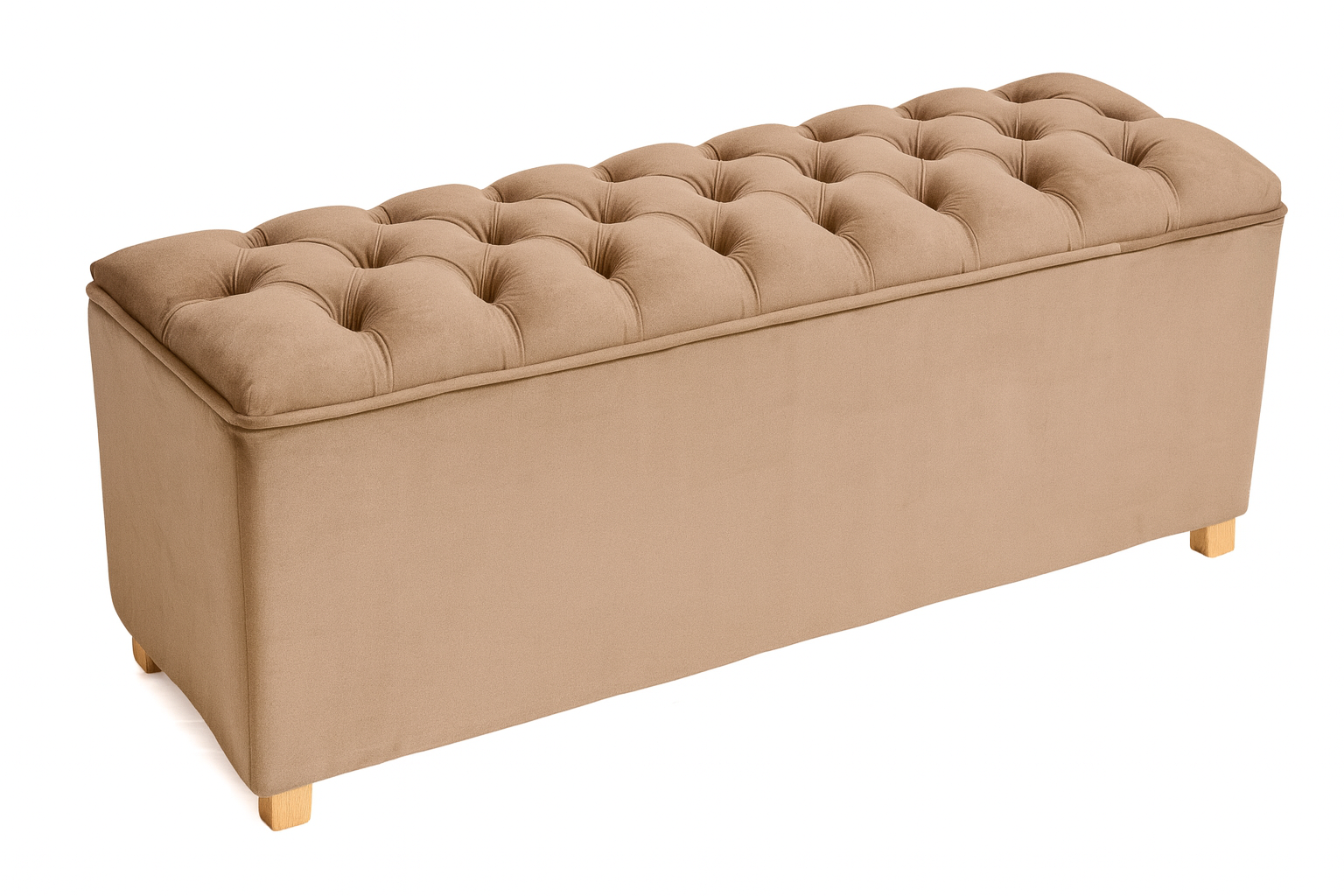 Čalouněná lavice Chester • Cappuccino samet