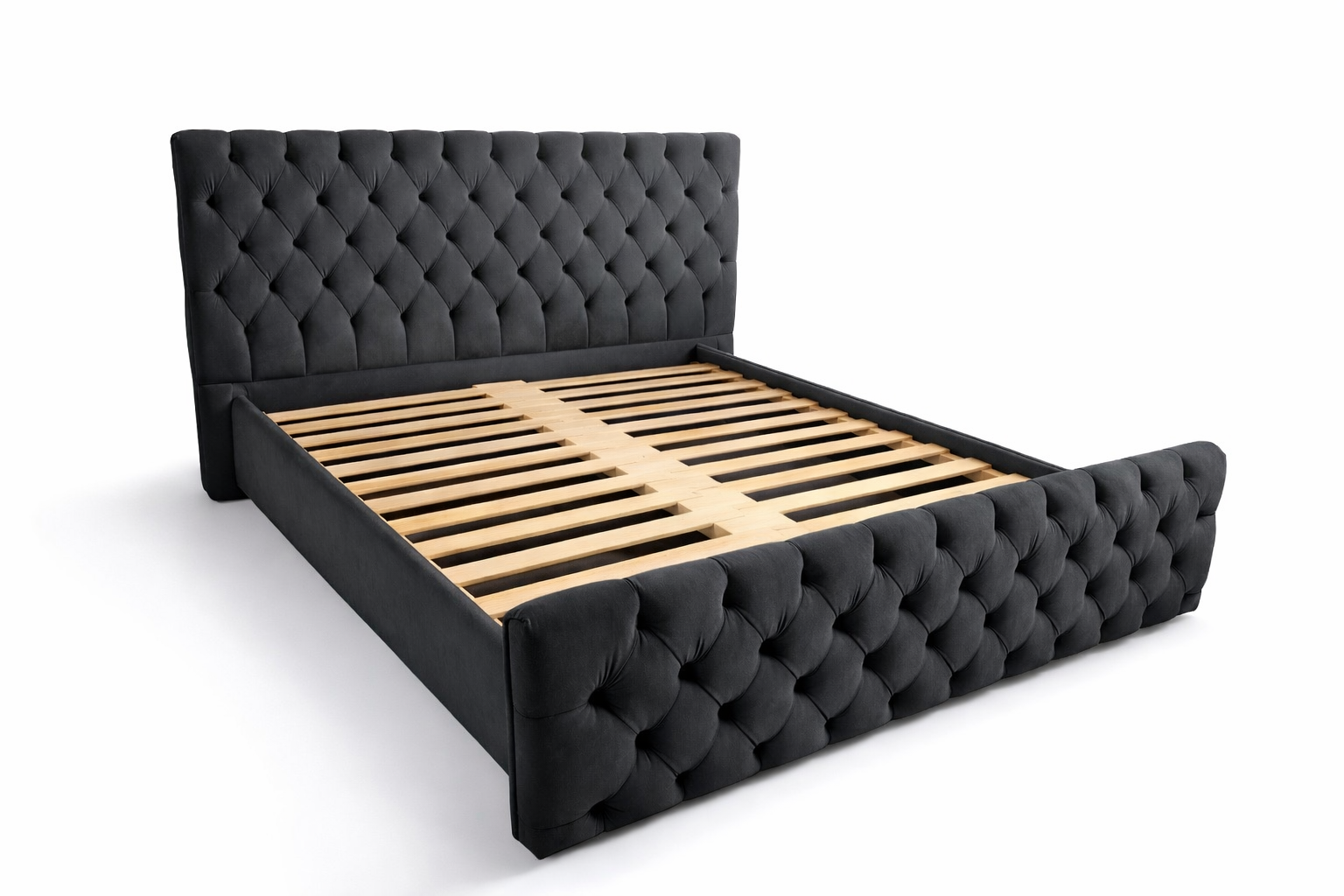 Postel Chester Elegance - Tmavě šedý samet