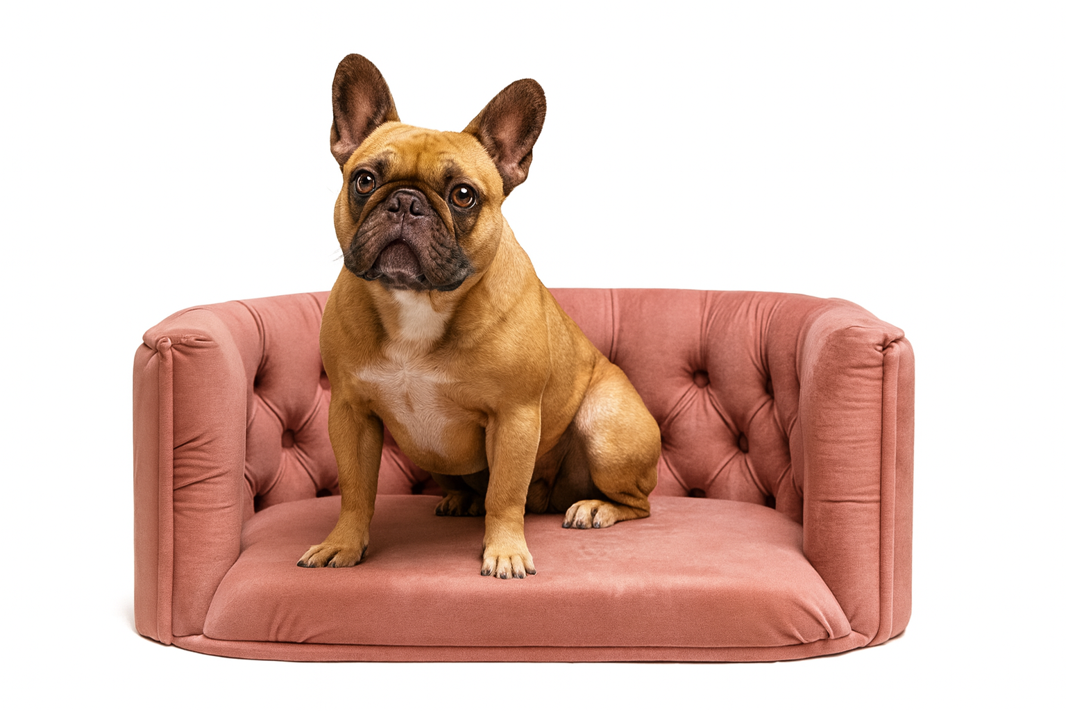 Pelíšek Chester pro střední psy – Starorůžový samet