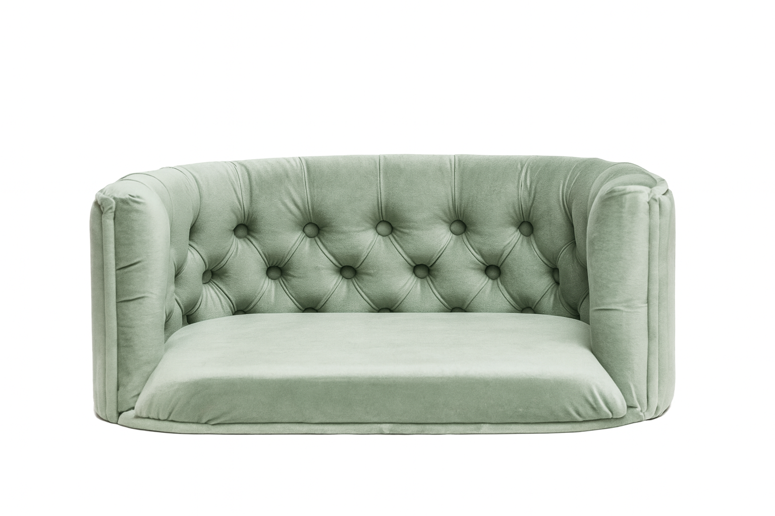 Pelíšek Chester pro střední psy – Světle mátový samet