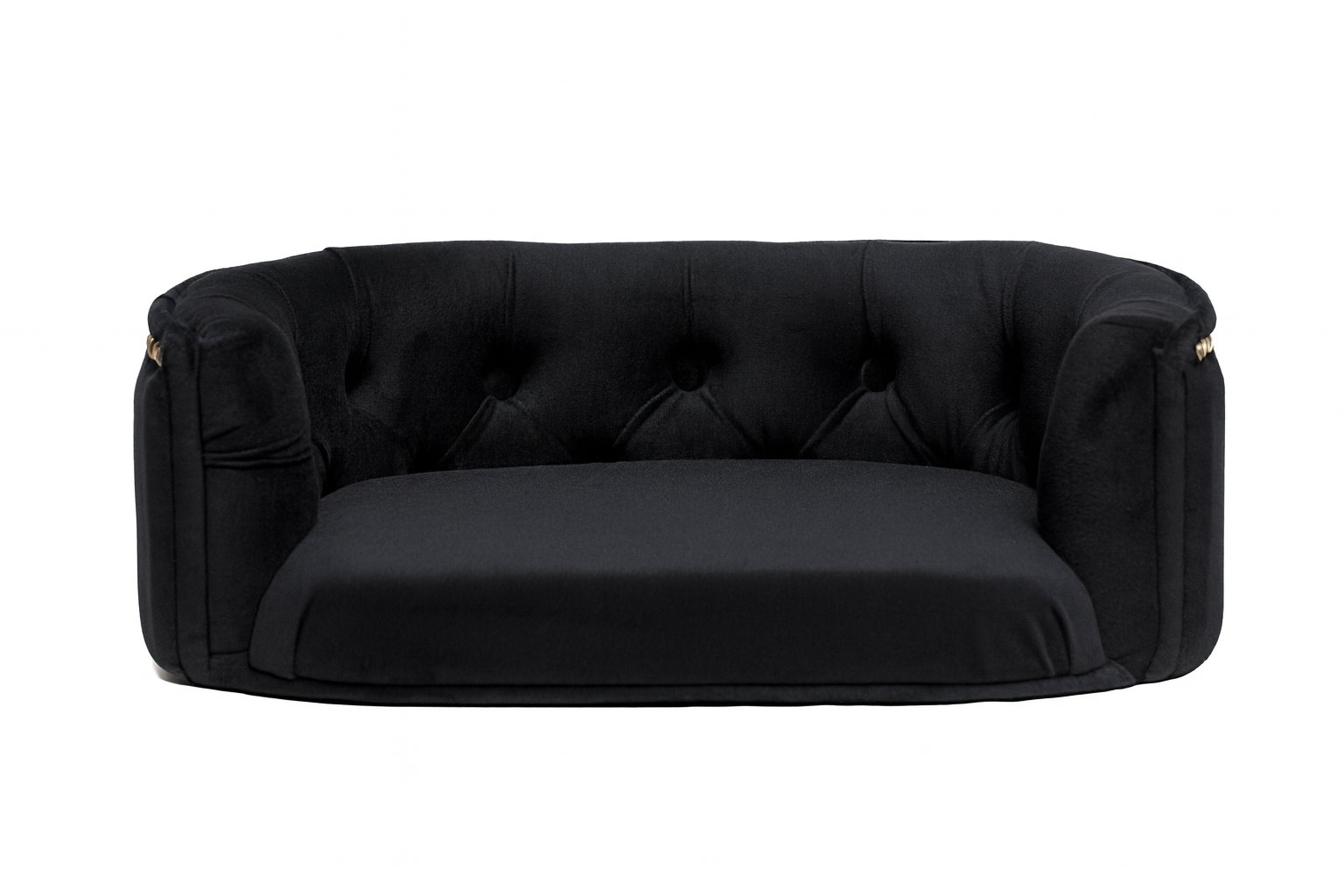 Chesterfield pelíšek pro malé psy – Černý samet