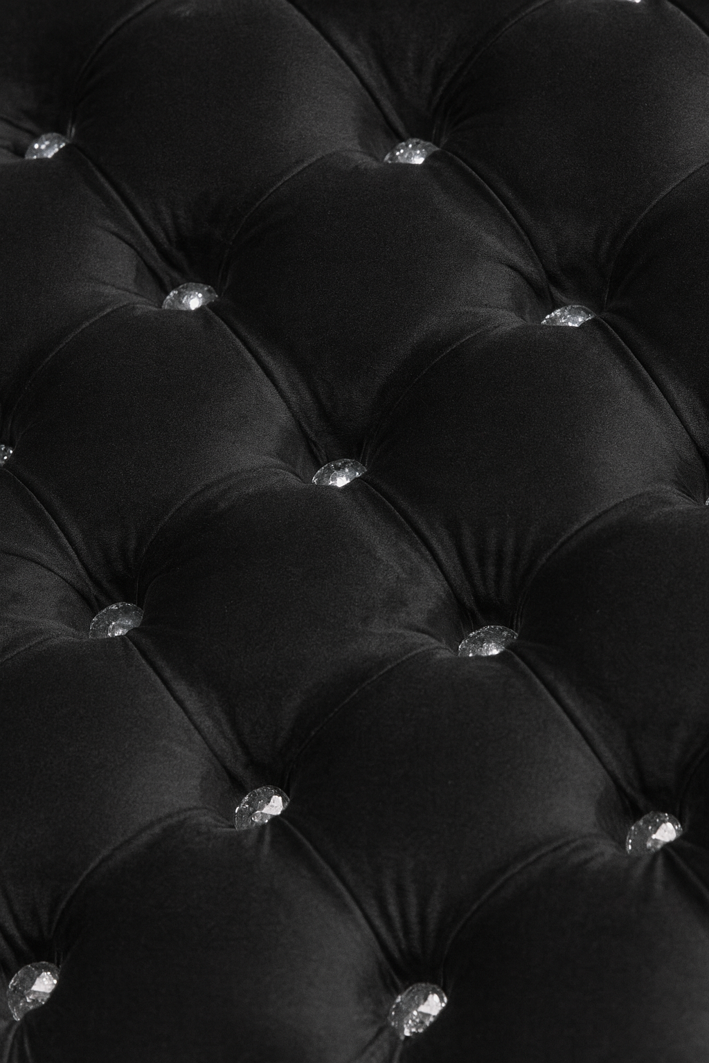 Taburet Chester • Černý samet