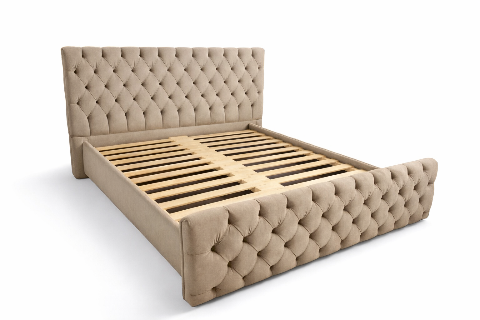 Postel Chester Elegance - Světle hnědý samet