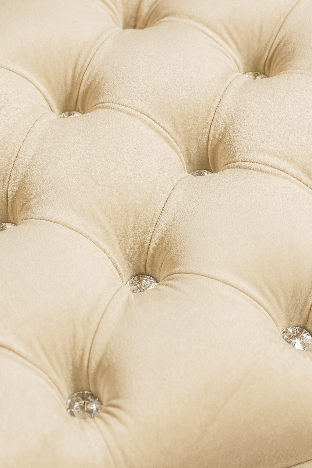 Taburet Chester • Krémový samet