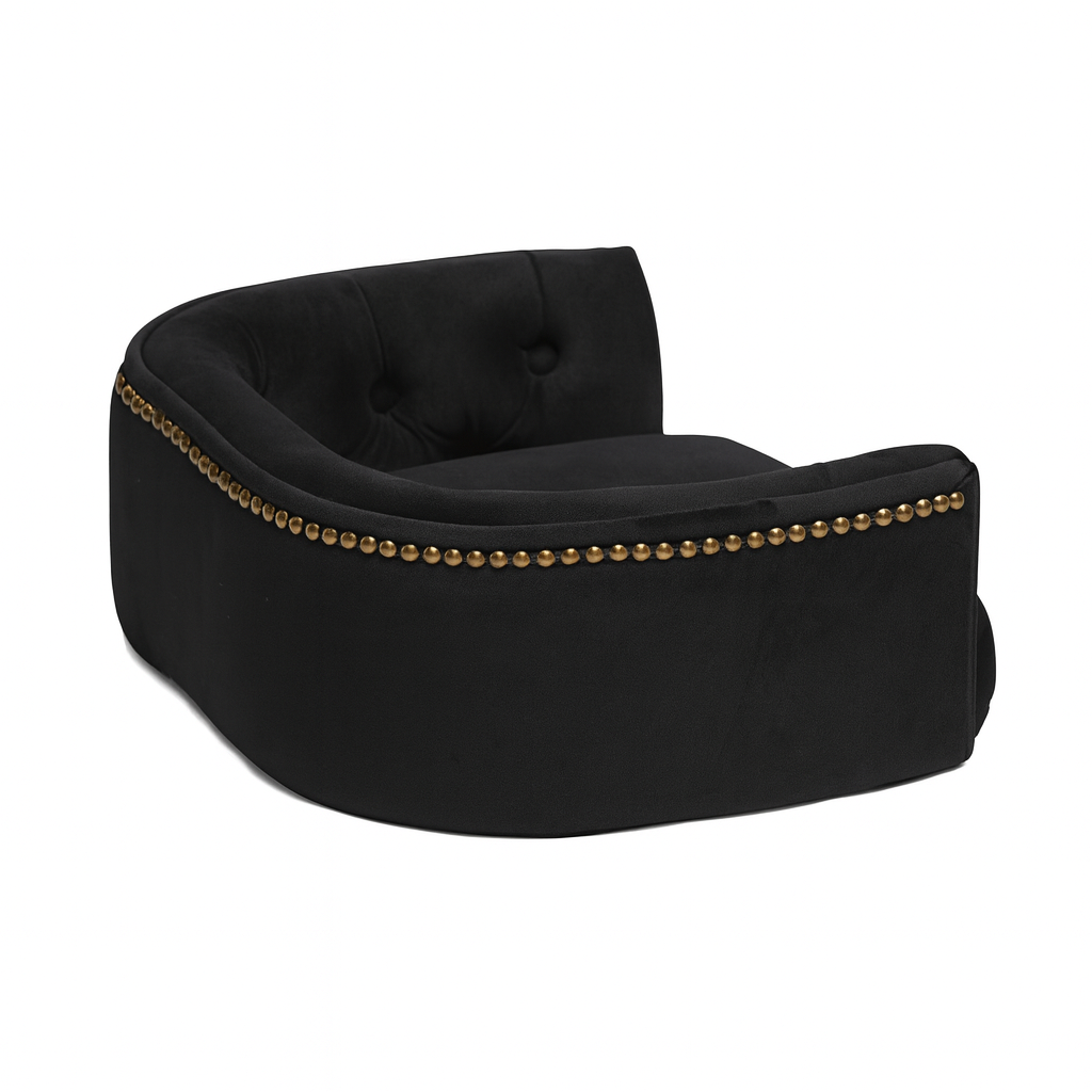 Chesterfield pelíšek pro malé psy – Černý samet