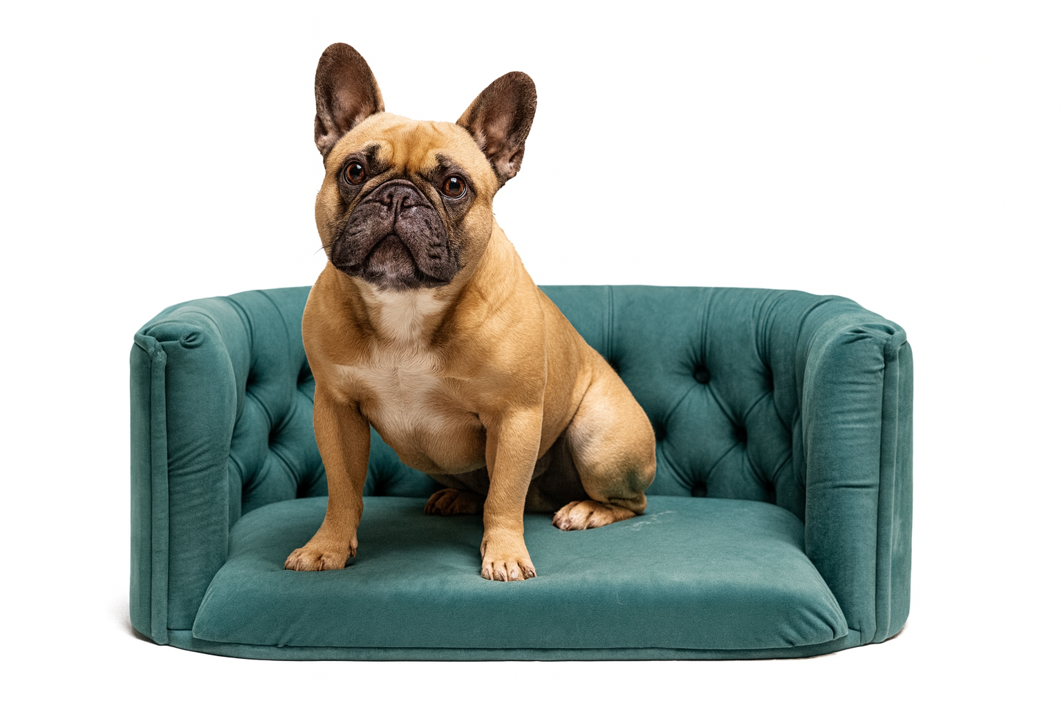 Pelíšek Chester pro střední psy – Petrolejový samet