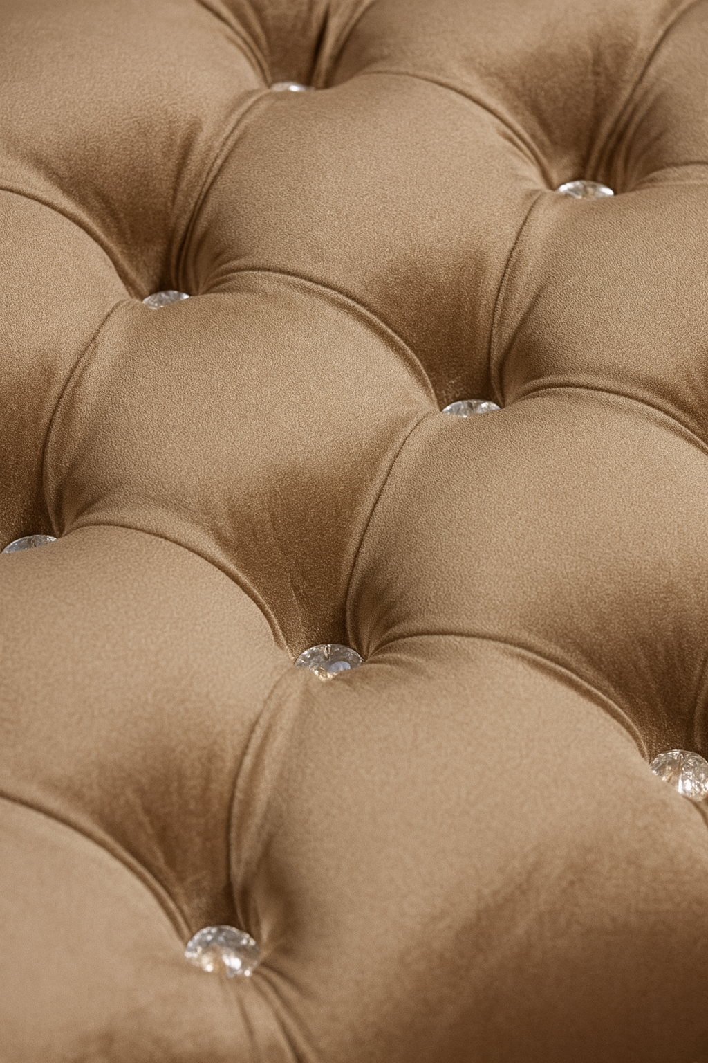 Čalouněná lavice Chester • Světle hnědý samet