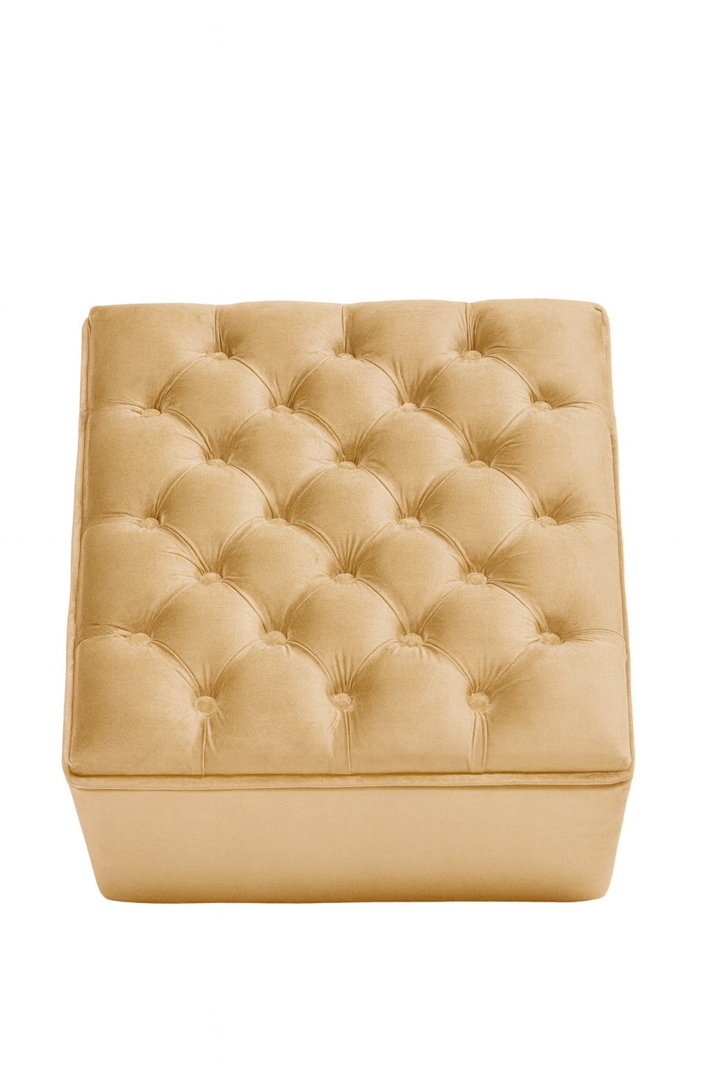 Taburet Chester • Světle hnědý samet