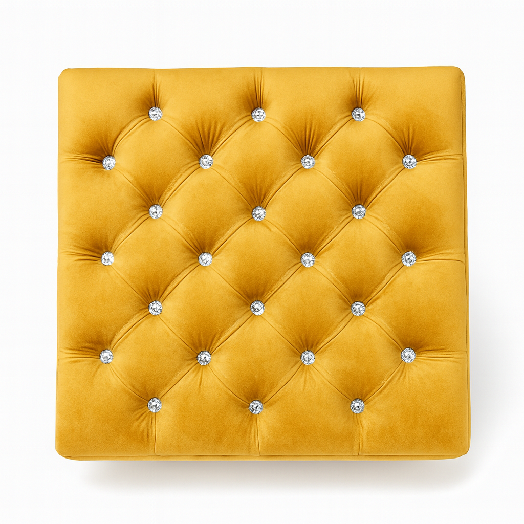 Taburet Chester • Hořčicový samet