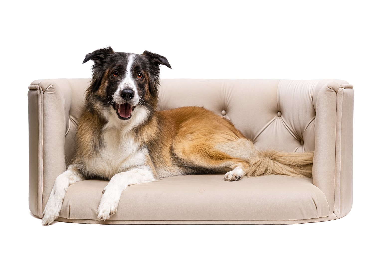 Pelíšek Chester pro velké psy - samet Cappuccino