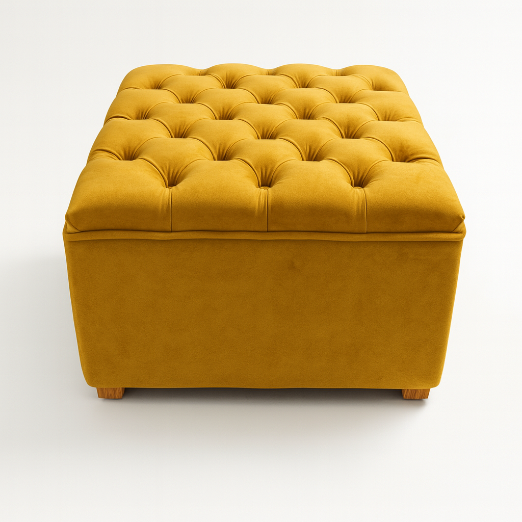 Taburet Chester • Hořčicový samet