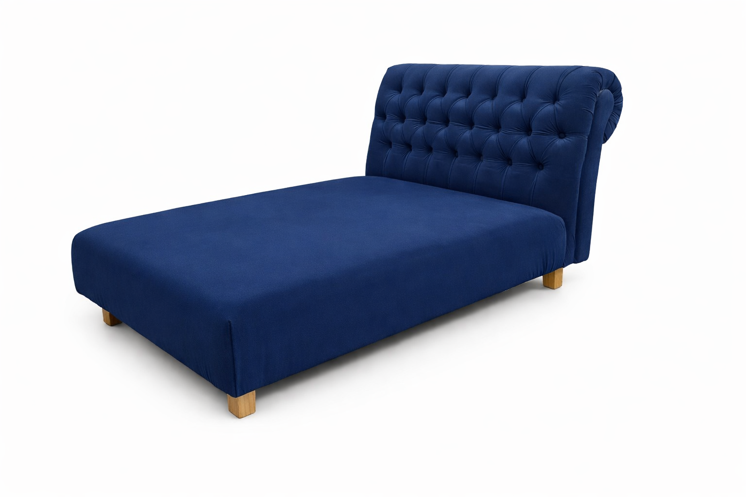 Dětská Lenoška Chesterfield - Tmavě modrý samet