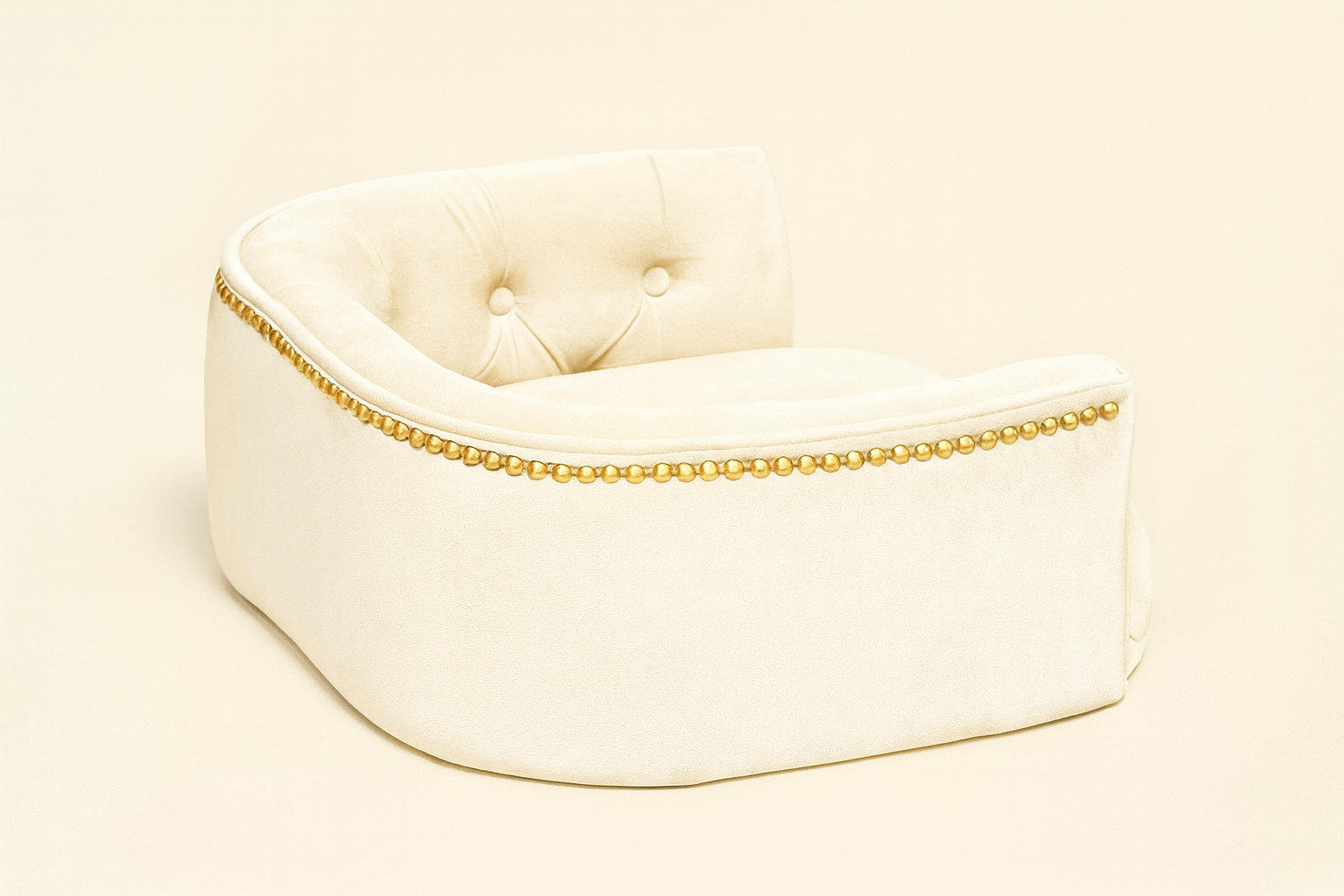 Chesterfield pelíšek pro malé psy – Krémový samet