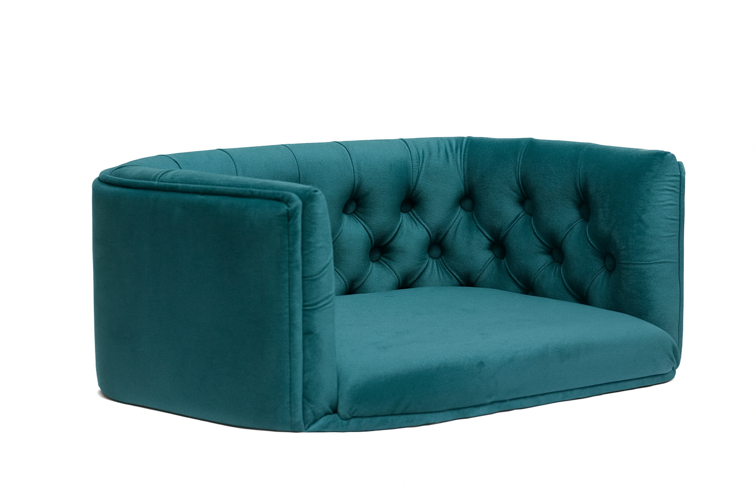 Pelíšek Chester pro střední psy – Tmavý petrolejový samet