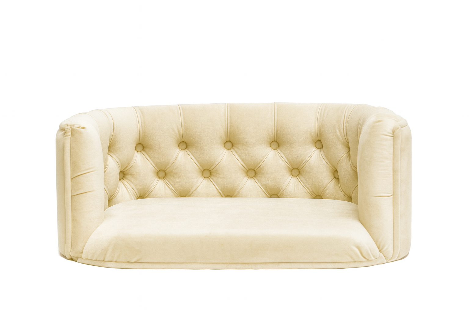 Pelíšek Chester pro střední psy – Krémový samet