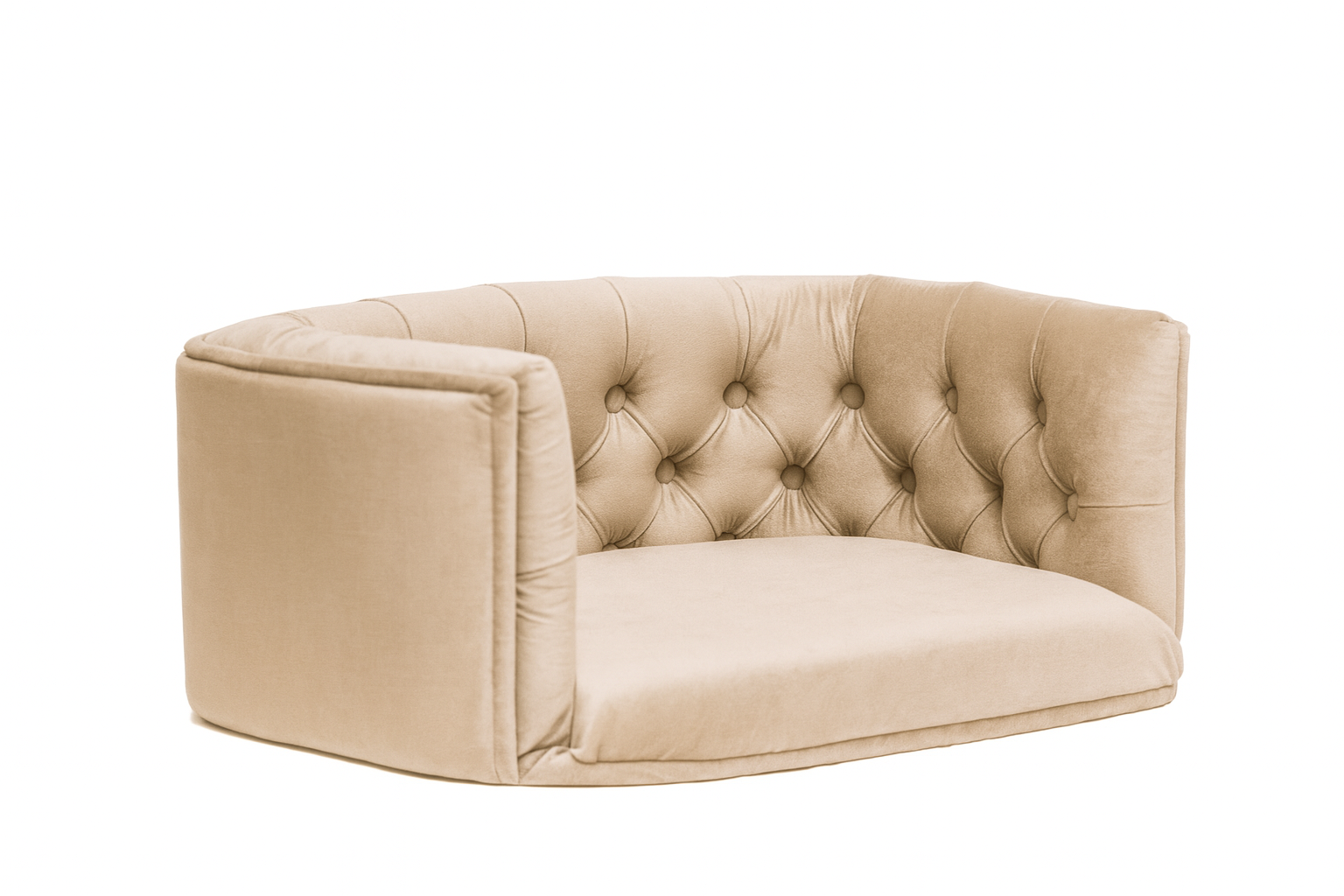 Pelíšek Chester pro střední psy – samet Cappuccino