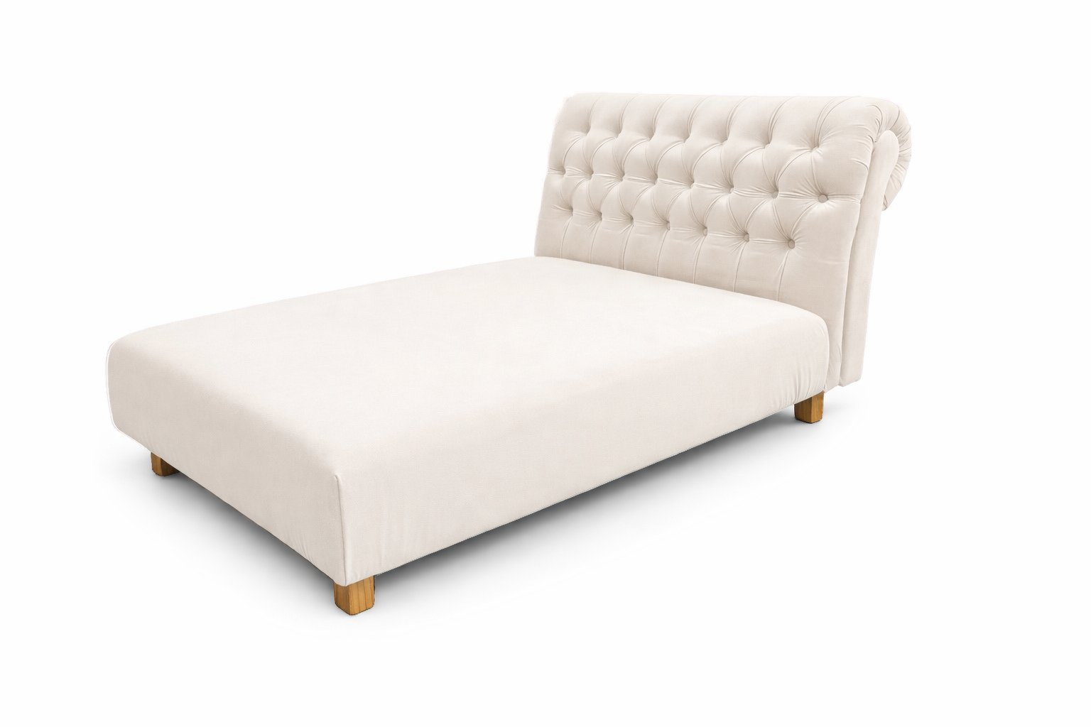 Dětská Lenoška Chesterfield - Krémový samet